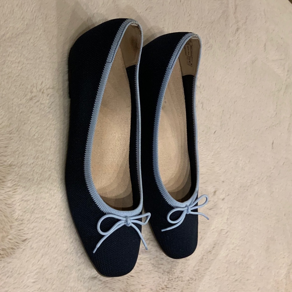 Vionic Blue 8 Ballet flats Classic Timeless Scandi Girl Preppy Cottagecore - Picture 5 of 5
